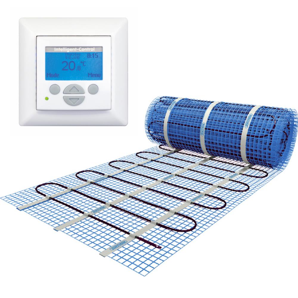 ratiodämm Fußbodenheizung elektrisch 150-160 Watt / qm für Bad Fliesen mit Thermostat