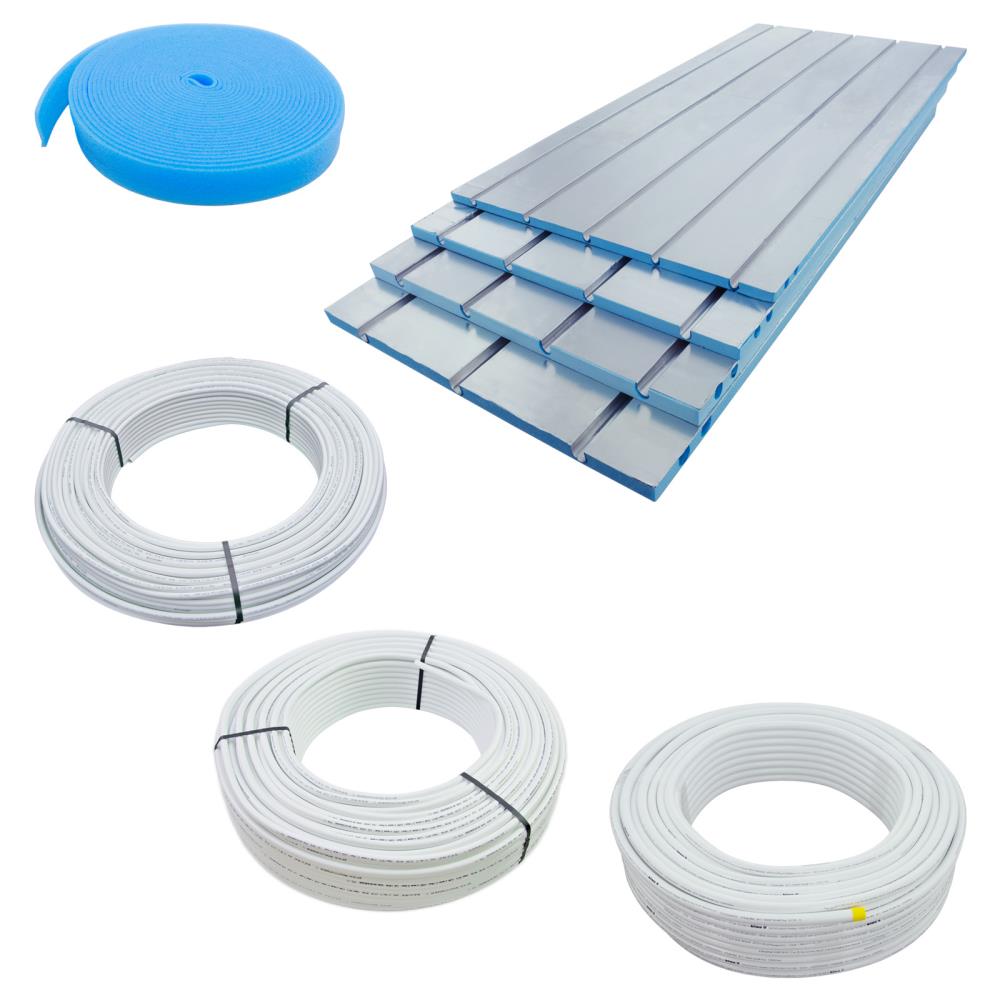 Fußbodenheizung XPS 500 Set mit Alu-Mehrschichtverbundrohr - Ab 16 mm Aufbauhöhe Fußbodenheizung XPS 500 Set mit Alu-Mehrschichtverbundrohr - Ab 16 mm Aufbauhöhe