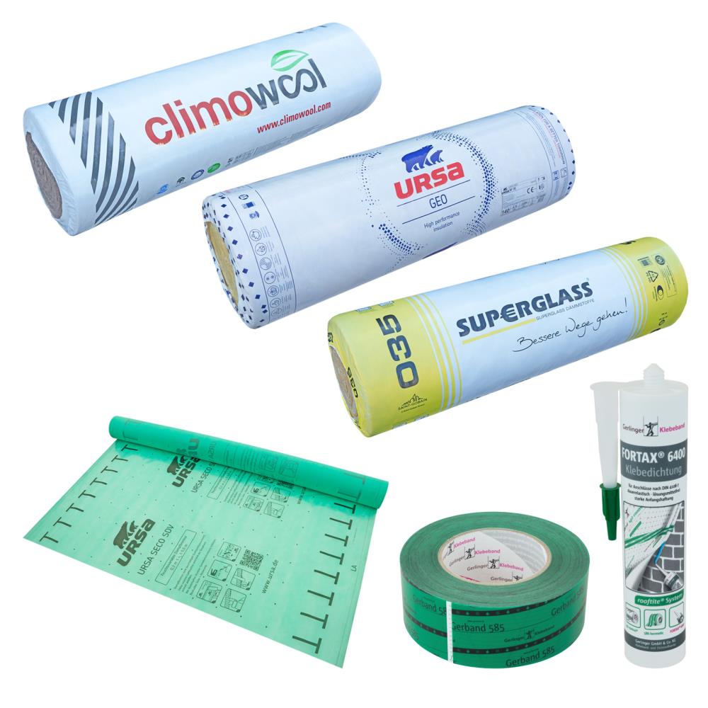 Dachausbau Paket URSA Klimamembran Spannfilz Klemmfilz Set 032 035 Dämmung Dach Dachausbau Paket URSA Klimamembran Spannfilz Klemmfilz Set 032 035 Dämmung Dach